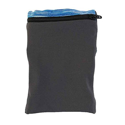 Sprigs Wrist Wallet Running Wristband Pocket for Keys Cards Cash ID Phone - color: Gray / Blue Melange