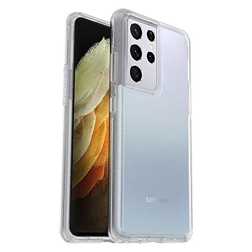 OtterBox Symmetry Clear Series Case for Galaxy S21 Ultra 5G (ONLY - Does NOT FIT Non-Plus or Plus Sizes) - Stardust (Silver Flake/Clear) - color: Clear / Silver Flake