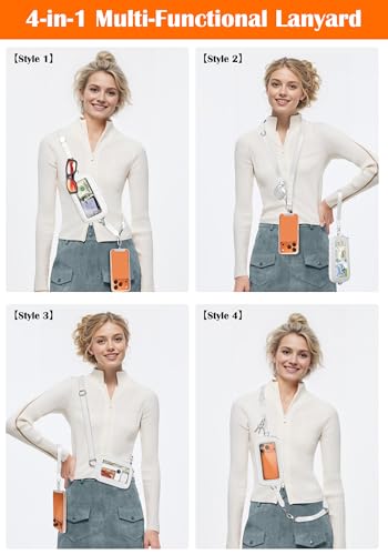takyu Phone Strap Crossbody with Detachable RFID Wallet White - color: White