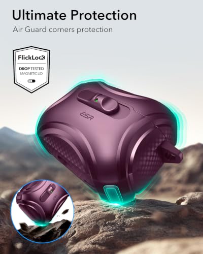 ESR for AirPods Pro 3 Case (2025), Compatible with MagSafe, Burgundy - color: Burgundy, size: AirPods Pro 3 Case