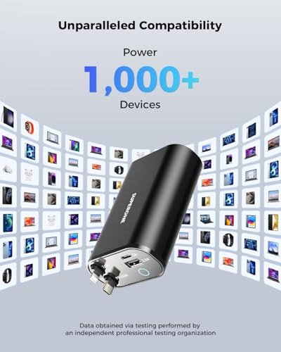 SUPERONE 4-in-1 Retractable Charging Station, 104W GaN Retractable Charger - color: Frosted Black