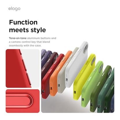 elago Premium Magnetic Silicone Case for iPhone 17 Red | Compatible with MagSafe, Liquid Silicone Material, Protection, Shockproof, Slim Phone (Red) - color: Red, size: iPhone 17