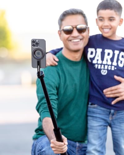 KraftGeek Magnetic Phone Tripod for iPhone, 64" Selfie Stick for Magsafe - size: 64"-Black