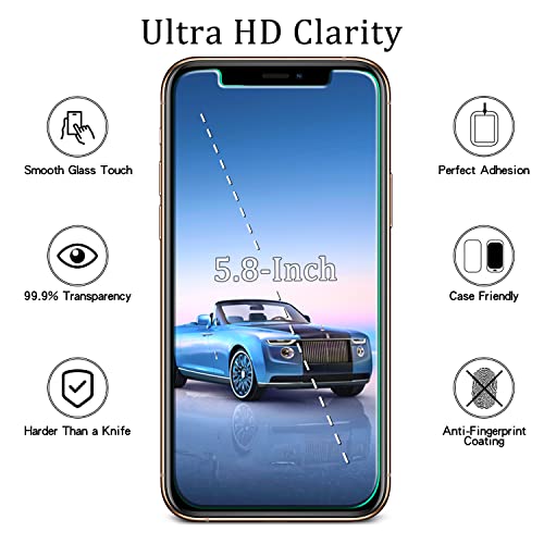 MAYtobe 2 Pack Screen Protector For iPhone 11 Pro, XS, X Tempered Glass - size: iPhone 11 Pro,XS,X