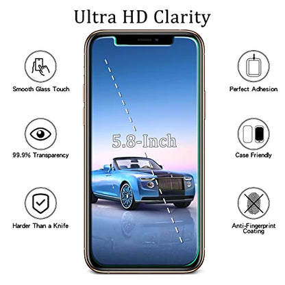MAYtobe 2 Pack Screen Protector For iPhone 11 Pro, XS, X Tempered Glass - size: iPhone 11 Pro,XS,X