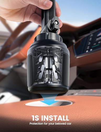 Cup Holder Phone Holder, [Easy Install] Adjustable Long Neck Cup Phone Holder for Car, [Sturdy & Durable] Universal Car Phone Holder for iPhone, Samsung, Google and All 4"-7" Smartphones - color: Black -