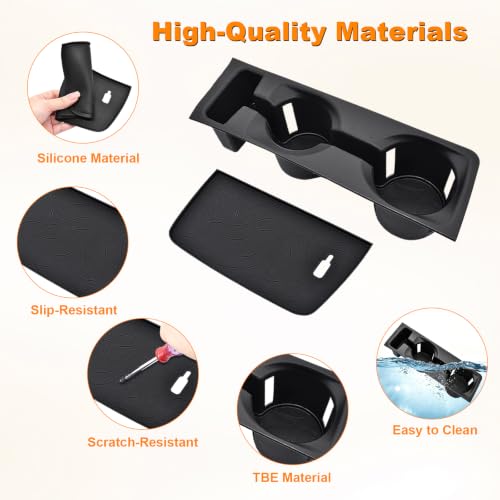 Cup Holder Insert and Charging Mat for 2026 Subaru Forester Accessories - size: for 2026 Subaru Forester Accessories