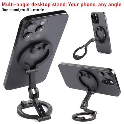 Dual‑Sided Magnetic Phone Holder for iPhone 12‑17, Vlog & Live Broadcast