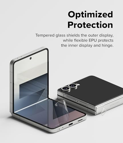 Ringke for Samsung Galaxy Z Flip 7 Screen Protector [3-in-1 Protector Pro]