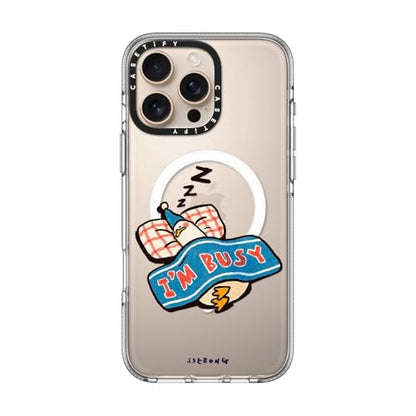 CASETiFY for iPhone 16 Pro Max Case - Impact Clear Compatible with MagSafe | Not Yellowing | 6.6 ft. 3x Military Grade Drop Protection | I'm so busy | Clear - color: I'm so busy, size: Iphone 16 Pro Max (6.9")