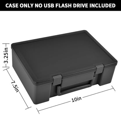 FULLCASE USB Flash Drive Case,104-Slot Thumb Drive Storage Organizer Black - color: Black