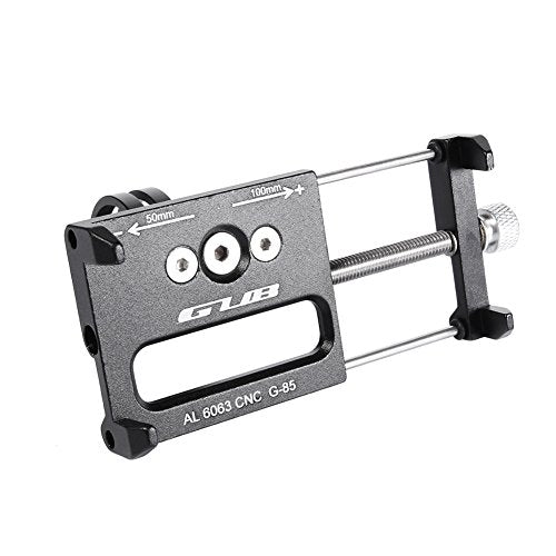 GUB Bicycle & Motorcycle Phone Mount, Aluminum Alloy Universal Bike Handlebar Phone Mount Holder Adjustable Compatible with iPhone X XR Xs 7s 8 Plus,Compatible with SamsungS9/S8/Note5/4 (Black) - color: black