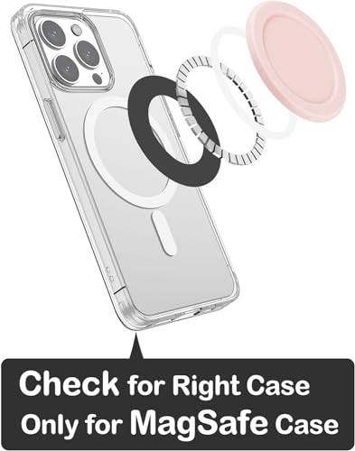 metisinno Magnetic Base Basic Compatible with PopSocket Phone Grips and iPhone MagSafe Cases, Pink - color: Pink, style: Base Basic