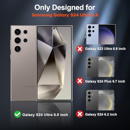zapica Designed for Samsung Galaxy S24 Ultra Case, Black | Dual Layer Structure Design, Military Grade Drop Protection, Heavy Duty Shockproof Non-Slip Phone Cover - color: Black, size: Samsung Galaxy S24 Ultra 6.8''