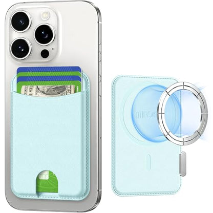 Miroddi for MagSafe Wallet, 4 Cards Holder, Stronger Magnetic Phone Wallet - color: Blue