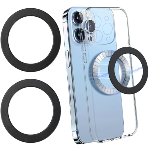 KALAPOP for Magsafe Magnetic Ring,2 Pack- Compatibile with MagSafe Accessories/Charger/Mount/Wallet/Case/Kindle for iPhone 17/Air/16/15/14/13/12/11, Pixel 9, Samsung Galaxy Z Fold/Z Flip/S - color: Black-2pcs Magnetic Ring