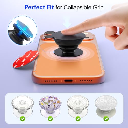 10 Pcs 35mm Sticky Pads for Pops Socket Base, Double-Sided Adhesive Tape