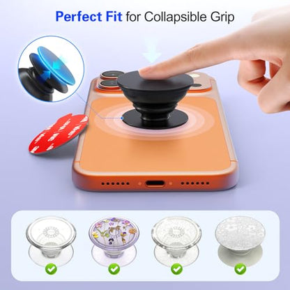 10 Pcs 35mm Sticky Pads for Pops Socket Base, Double-Sided Adhesive Tape