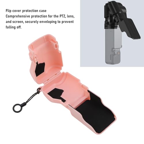 Camera Lens Screen Protector for Tablet, Scratchproof Protective Cover with Anti Shock Sponge, Lanyard Attachment, Easy Open Close Design, Pink - color: Pink