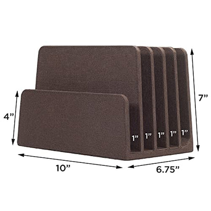MobileVision Multi Device Stand & Organizer for Smartphones, Tablets and Laptops, Executive Dark Brown, 5 Slots - color: Dark Brown, 5 - Slot