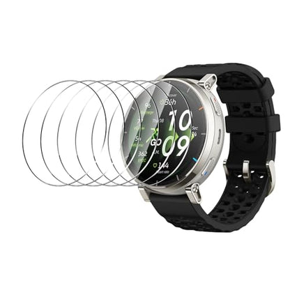 6-Pack Tempered Glass for Amazfit Active 3 Premium Watch Screen Protector, 9H HD Clear Anti-Scratch Tempered Glass Protection Film for Amazfit Active 3 Premium, Bubble Free Anti Scratch - size: Amazfit Active 3 Premium