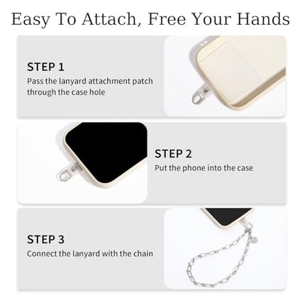 Phone Charm Detachable Metal Cellphone Wrist Strap for Women Girls, Cell Phone Lanyard - color: Antique Silver