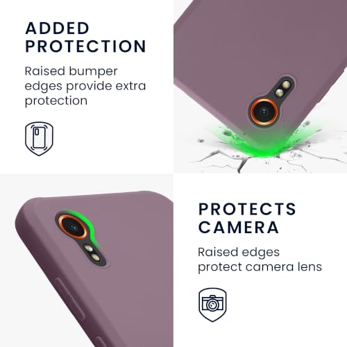 kwmobile Case Compatible with Samsung Galaxy Xcover7 Case - Soft Slim Protective TPU Silicone Cover - Pale Iris - color: Pale Iris