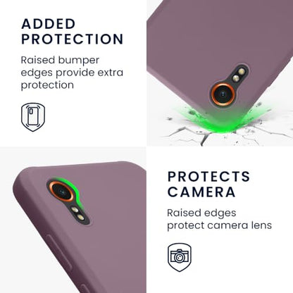kwmobile Case Compatible with Samsung Galaxy Xcover7 Case - Soft Slim Protective TPU Silicone Cover - Pale Iris - color: Pale Iris