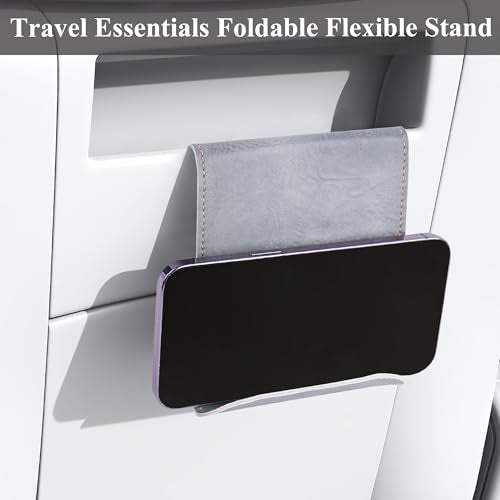 Airplane Travel Essentials for Flying Flex Flap Cell Phone Holder & Flexible Tablet Stand for Desk, Bed, Treadmill, Home & in-Flight Airplane Travel Accessories(1-Crazy Blue) - color: 1-Crazy Blue