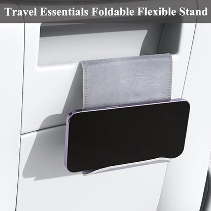 Airplane Travel Essentials for Flying Flex Flap Cell Phone Holder & Flexible Tablet Stand for Desk, Bed, Treadmill, Home & in-Flight Airplane Travel Accessories(1-Crazy Blue) - color: 1-Crazy Blue
