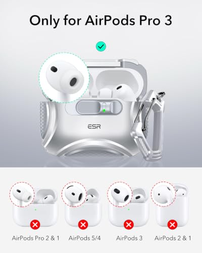 ESR for AirPods Pro 3 Case (2025), Compatible with MagSafe, Gray - color: Gray, size: AirPods Pro 3 Case