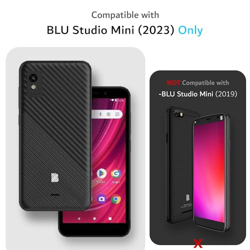 TUDIA LinnGrip Compatible with BLU Studio Mini (2023) Phone Case, [Enhanced Grip] Ultra Slim Fit Shockproof Matte TPU Soft Protective Phone Case Cover (Burgundy) - color: Burgundy