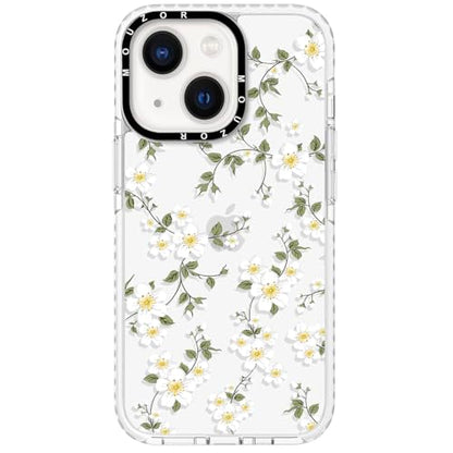 Cute Phone Case Compatible with iPhone 13, Vine Flowers iPhone 14 Cases, Aesthetic Floral Pattern Soft TPU Shockproof Bumper Cover for Girls Women - size: iPhone 13/14