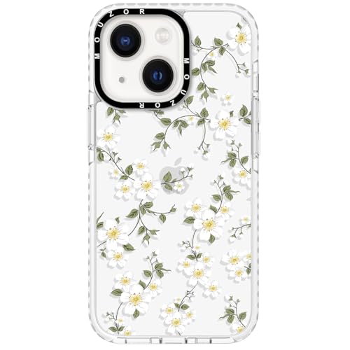 Cute Phone Case Compatible with iPhone 13, Vine Flowers iPhone 14 Cases, Aesthetic Floral Pattern Soft TPU Shockproof Bumper Cover for Girls Women - size: iPhone 13/14