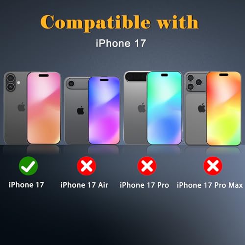 2 Pack Privacy Screen Protector for iphone 17, Tempered Glass Film full Coverage Anti Scratch, Anti-Spy, 9H Hardness, Bubble Free for iphone 17 Privacy Screen Protector - size: iphone 17