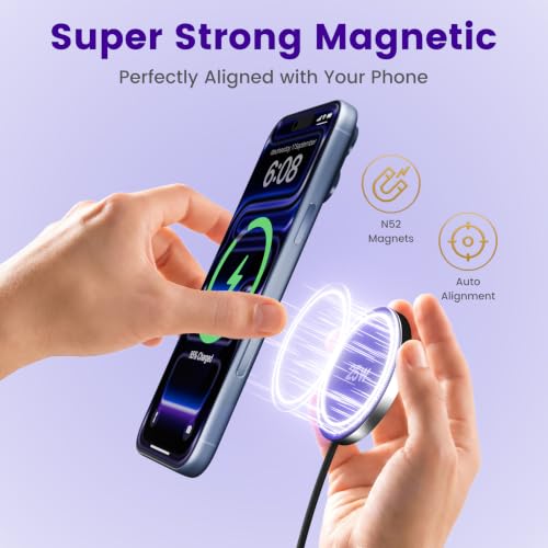MagSafe 25W Wireless Charger for Apple Magnetic Fast Charging Pad - color: 2Black