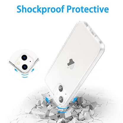 JJGoo for iPhone 13 Case Clear, Transparent Soft Shockproof Protective Slim Thin Phone Bumper Phone Cases for iPhone 13 - color: Clear