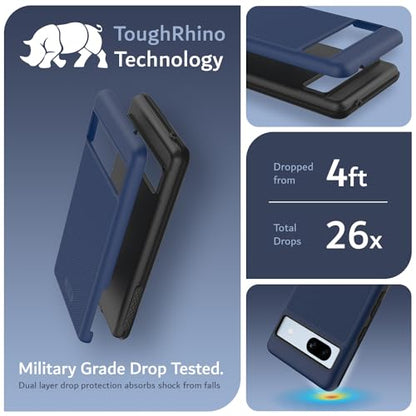 TUDIA MergeGrip [Dual Layer] Google Pixel 7a Case (2023), [Military Grade Drop Tested] Raised Edge for Screen&Camera Protection Slim Tough Heavy Duty 7A Phone Cases Cover - Indigo Blue - color: Indigo Blue, size: Standard Pixel 7a