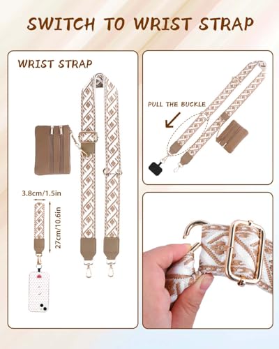 Clip and Go Strap for Phone with Wallet Crossbody phone Lanyard Adjustable