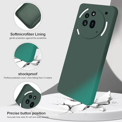 GiiYoon Silicone Case for Nothing Phone 3a Pro, Green - color: Green, size: Nothing Phone 3a Pro