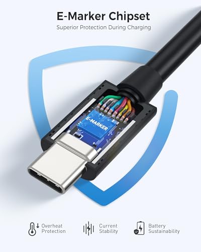 Cable Matters [Intel Certified] 40G Right Angle Thunderbolt 4 Cable, 2.6ft