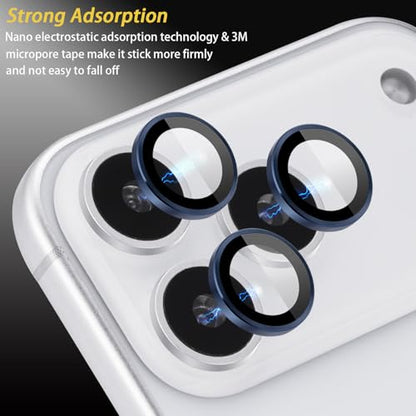 Camera Lens Protector for iPhone 17 Pro/17 Pro Max, Dark Blue - color: Dark Blue