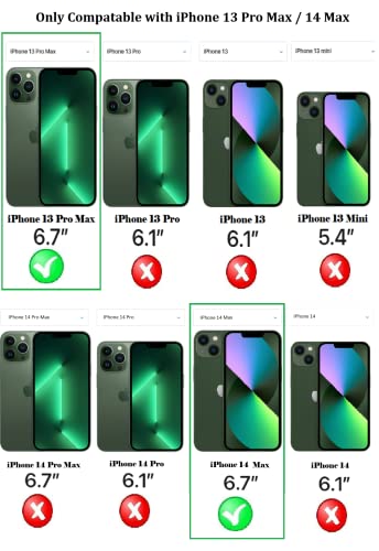 [2 Pack] Easy Install Frame Guard Tool Kit Tempered Glass Screen Protector Compatible with iPhone 13 Pro Max and iPhone 14 Plus - size: iPhone 13 Pro Max / 14 Plus
