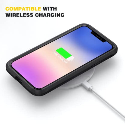 Diaclara Compatible with iPhone 11 Case, Full Body Rugged with Built-in Touch Sensitive Anti-Scratch Screen Protector, Soft TPU Bumper Case Clear Compatible with iPhone 11 6.1" (Black and Clear) - color: Black, size: iPhone 11