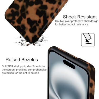 for iPhone 16 Case Tortoise Shell Cute Design | [Military Grade Protection], 8FT Drop Resistant Shockproof Heavy Duty Phone Case Cover Women Men for iPhone 16 6.1” - size: iPhone 16