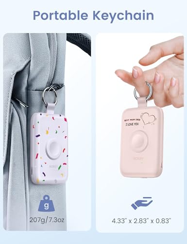 RORRY CharmGo Portable Charger, 10000mAh 20W Fast Charging Power Bank - color: Mom-Pink