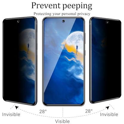 KAREEN Privacy Screen Protector for Samsung Galaxy S21 FE Tempered Glass - color: Black