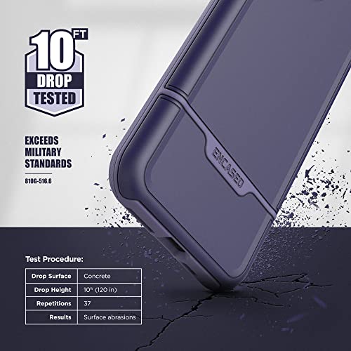 ENCASED (Rebel Series Purple iPhone 14 Case Protective - with Screen Protector - color: Purple, size: iPhone 14