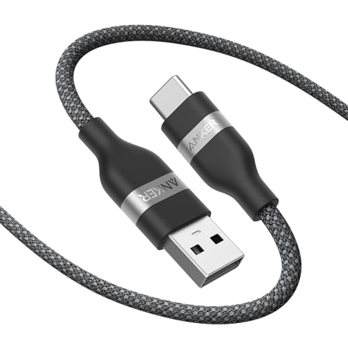 Anker Nano USB A to USB C Cable, CarPlay USB to USB C Cable (6 ft, Black) - color: Black, size: 6ft