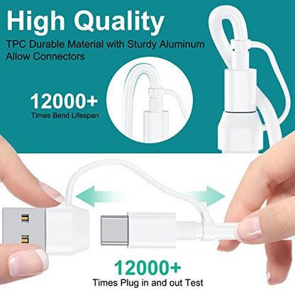 4 in 2 Apple Watch Charger, USB C Apple Charger Cable for iPhone 17, Magnetic Charging Cord for iWatch Series SE/8/7/6/5/4/3/2 - Wireless Travel i-Watch Charger AirPods&iPad-6FT - style: i/i/c/w